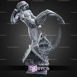 Female Titan Kick Pose 244mm STL Files