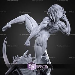 Female Titan Kick Pose 244mm STL Files
