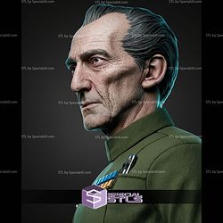 Grand Moff Tarkin Portrait Bust 280mm STL Files