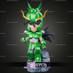 Green Shiryu Saint Seiya Chibi STL Files