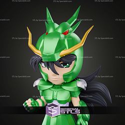 Green Shiryu Saint Seiya Chibi STL Files