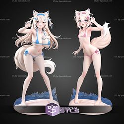 Hololive Fuwawa And Mococo Abyssgard Beach STL Files