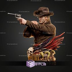 Jonah Hex Portrait Bust 300mm STL Files