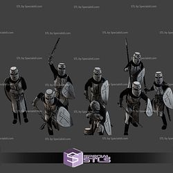 Knight Templar Pack 1 25 Scale STL Files