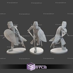Knight Templar Pack 1 25 Scale STL Files