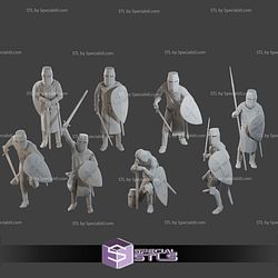 Knight Templar Pack 1 25 Scale STL Files