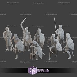 Knight Templar Pack 1 25 Scale STL Files