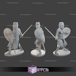 Knight Templar Pack 1 25 Scale STL Files