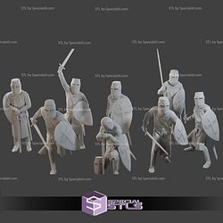 Knight Templar Pack 1 25 Scale STL Files
