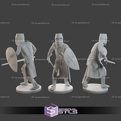 Knight Templar Pack 1 25 Scale STL Files