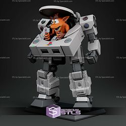 Mecha PS1 Crash Bandicoot 209mm STL Files