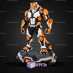Mecha Tiger Nova Warrior Multipart No AMS STL Files