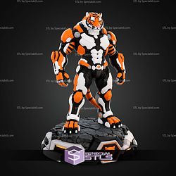 Mecha Tiger Nova Warrior Multipart No AMS STL Files