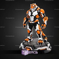 Mecha Tiger Nova Warrior Multipart No AMS STL Files