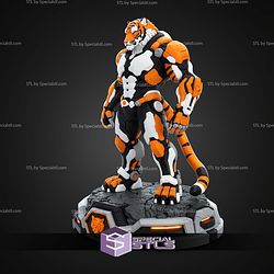 Mecha Tiger Nova Warrior Multipart No AMS STL Files
