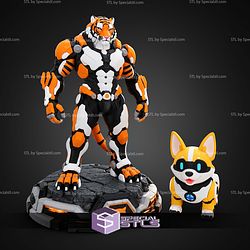 Mecha Tiger Nova Warrior Multipart No AMS STL Files