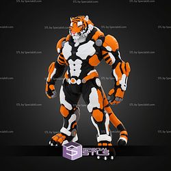 Mecha Tiger Nova Warrior Multipart No AMS STL Files