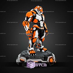 Mecha Tiger Nova Warrior Multipart No AMS STL Files