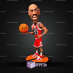 Michael Jordan Caricature No AMS STL Files