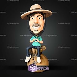 Mr Beast Caricature No Ams STL Files