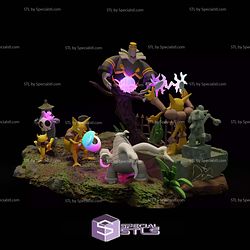 Pokemon Battle Diorama Ghost Vs Psychic STL Files