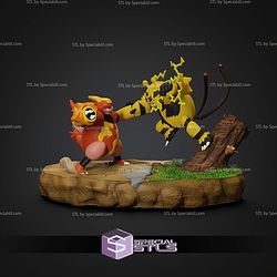Pokemon Battle Diorama Magmortar Vs Electivire STL Files