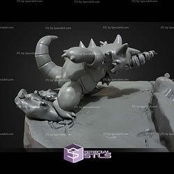 Pokemon Battle Diorama Nidoking Vs Rhydon STL Files