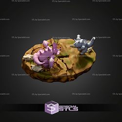 Pokemon Battle Diorama Nidoking Vs Rhydon STL Files