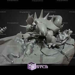 Pokemon Battle Diorama Nidoking Vs Rhydon STL Files