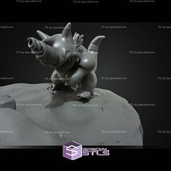 Pokemon Battle Diorama Nidoking Vs Rhydon STL Files