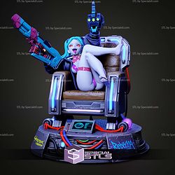 Rebecca Attractive Cyberpunk Edgerunners 302mm STL Files