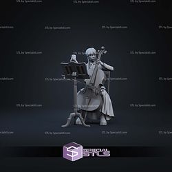 Wednesday Playing Cello Diorama STL Files