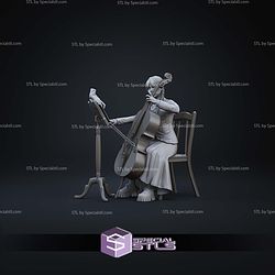 Wednesday Playing Cello Diorama STL Files