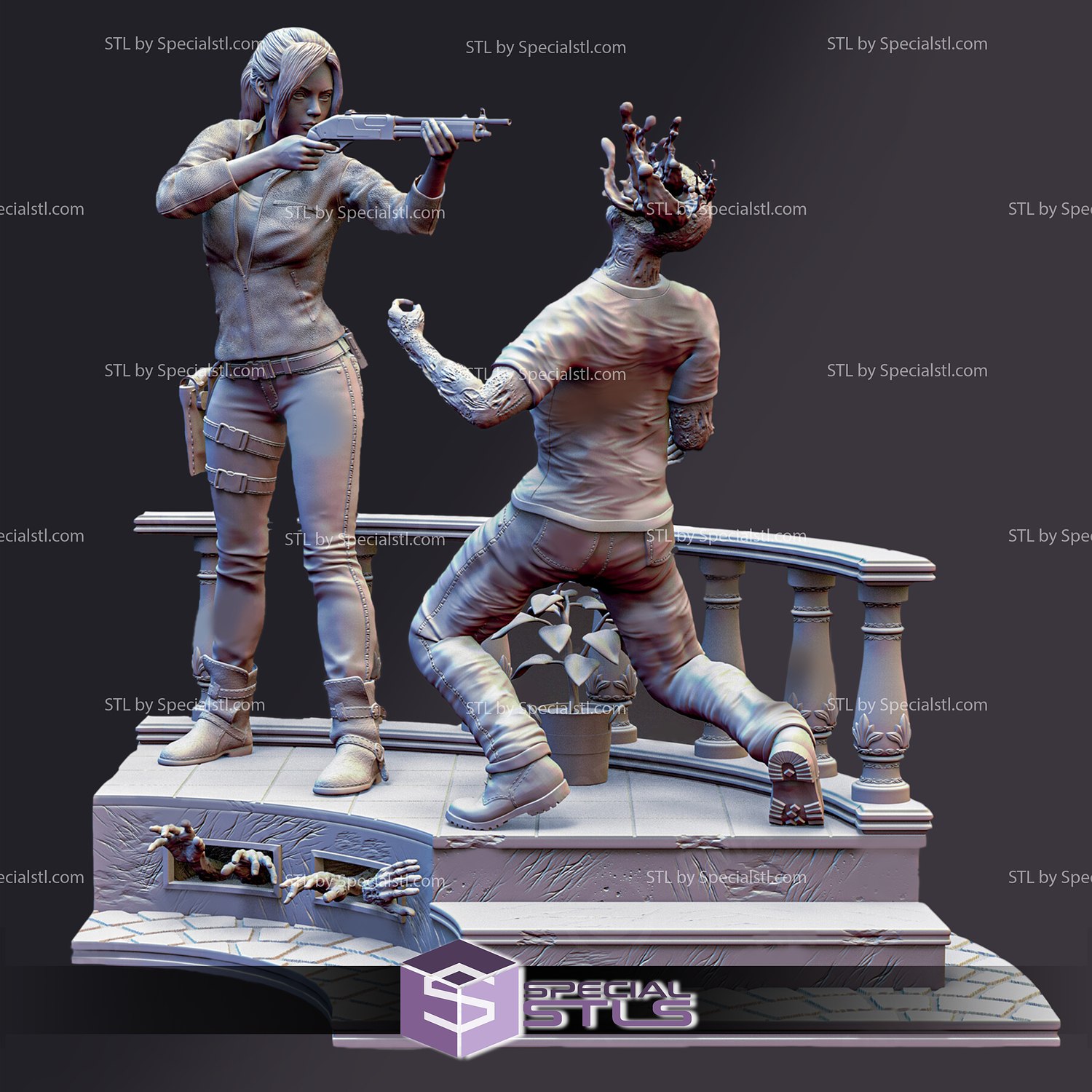 Claire Redfield Resident Evil 2 Remake Statue 3D model 3D