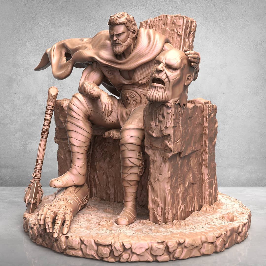 Thor on Throne Fanart From Marvel