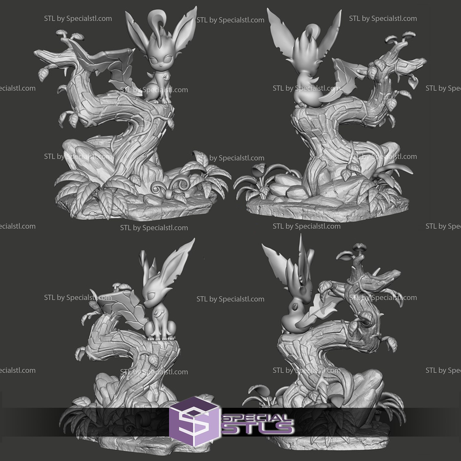 Pokemon - All Eeveelutions New Version 3D model 3D printable