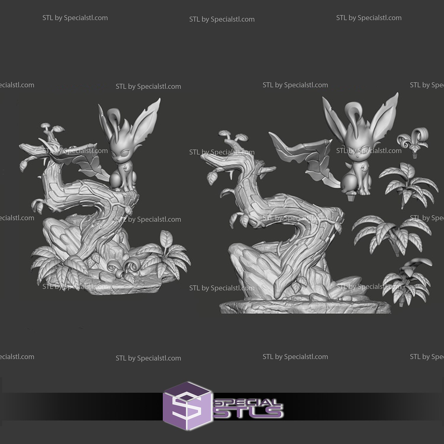 STL file Pokemon - All Eeveelutions 🐉・3D printer model to