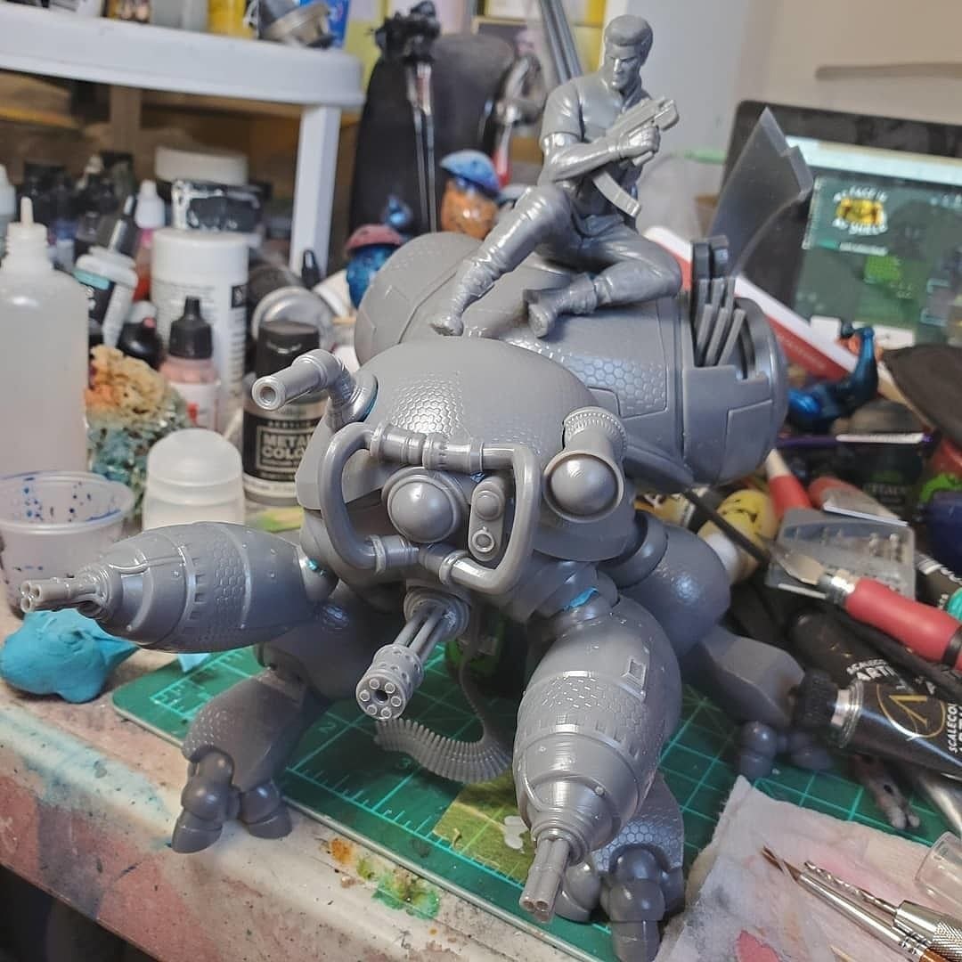 Batou and Tachikoma From Ghost in the Shell