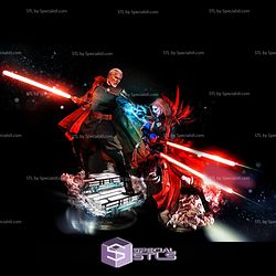 Count Dooku and Asajj Ventress Diorama