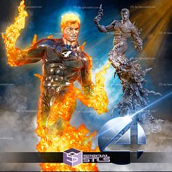 Human Torch from Fantastic Four Diorama