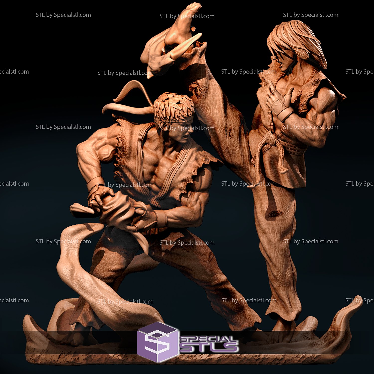 Ken and Ryu Street Fighter - STL 3D print files