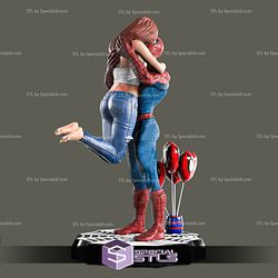 Spiderman and Mary Jane Kissing