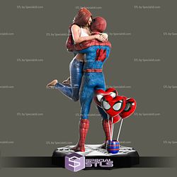 Spiderman and Mary Jane Kissing