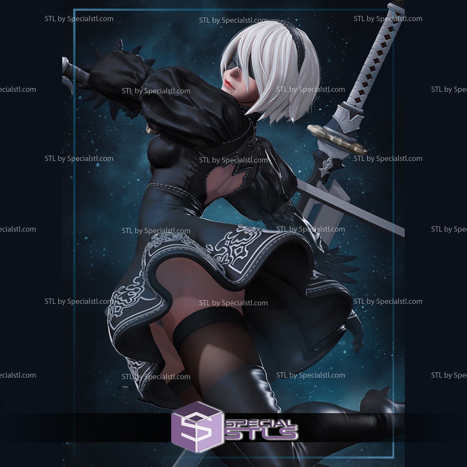 2b Action Pose From Nier Automata Specialstl 1507