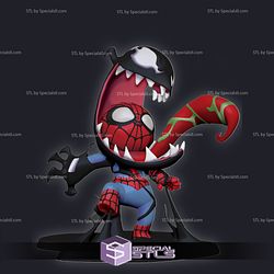 Chibi STL Collection - Venom Take Over Spider-Man Chibi