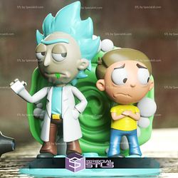 Chibi STL Collection - Rick And Morty Chibi