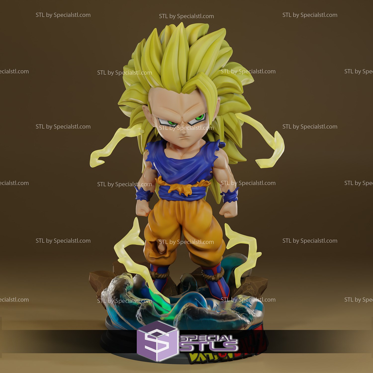 Goku Super Saiyan 3 Chibi - Shirtoid