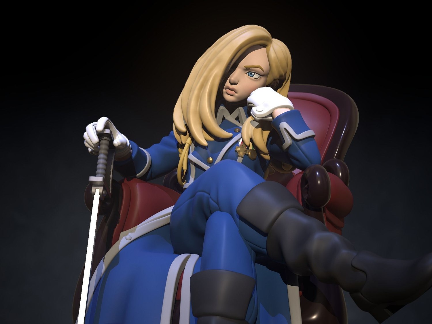 Olivier Mira Armstrong From Fullmetal Alchemist Specialstl