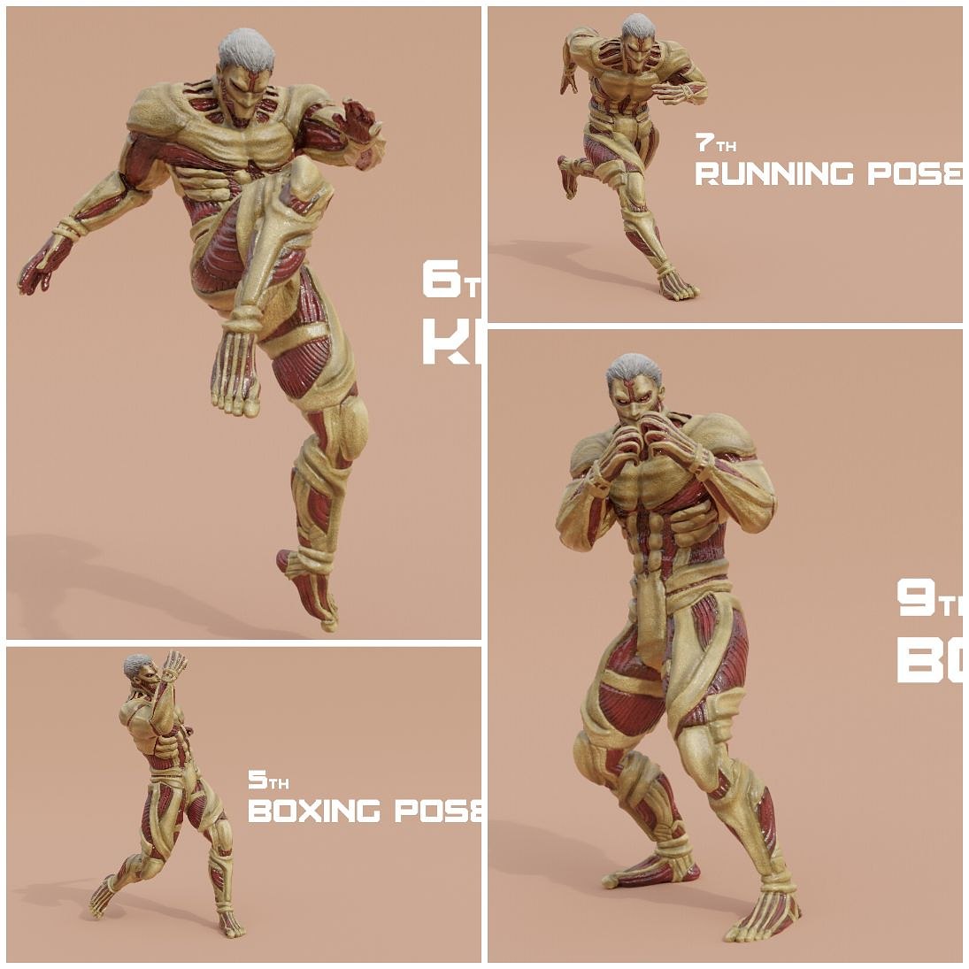 Reiner Armored Titan 10 Pose From Attack On Titan