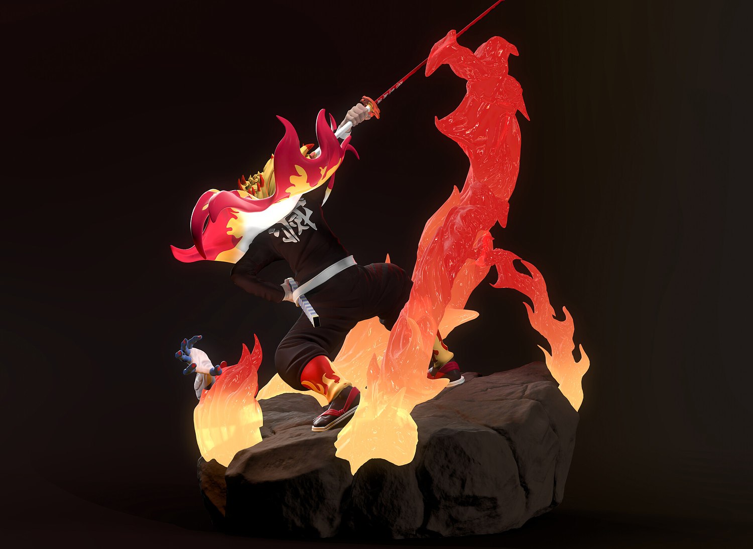 3D file Rengoku - Demon Slayer - V2 3D 💬・3D printer model to download・Cults